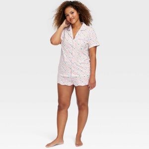 *BRAND NEW WITH TAGS* Roller Rabbit x Target Geo Hearts Pajama Set Size Small